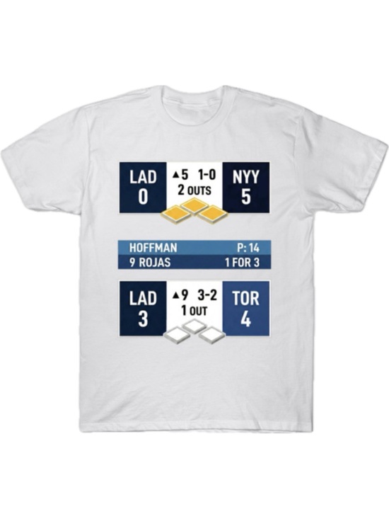 Other - NWT Los Angeles Dodgers Back-to-Back Championship Scoreboard Shirt